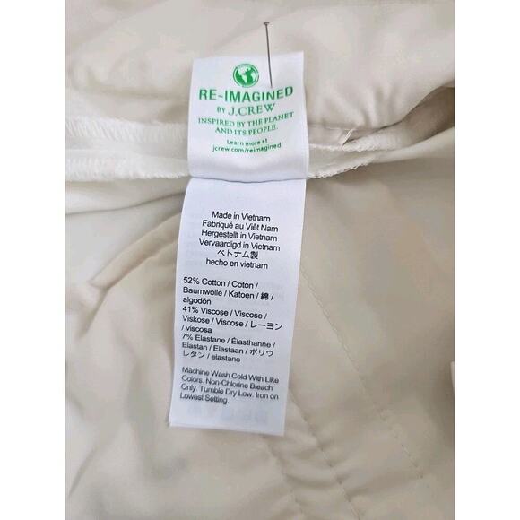 J.Crew ~Woman Size 12 Petite~ Ivory High Rise Ankle Dress Pants Stretch NWT. - Picture 9 of 16